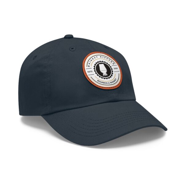 Whiskey Sippers Official Logo Hat with Leather Patch Logo - Image 93