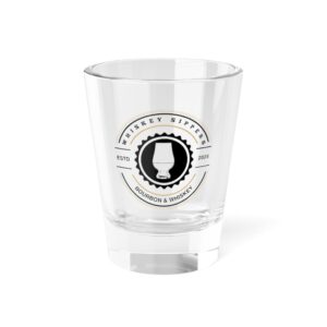 Whiskey Sippers Official Logo Shot Glass, 1.5oz