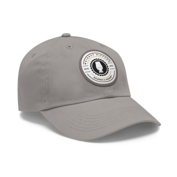 Whiskey Sippers Official Logo Hat with Leather Patch Logo - Image 2